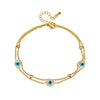 Stainless Steel Women's Fashion Simple Doublelayered Flower Anklet Accessories
