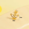Stainless Steel Women's Geometric And Flower Patterned Electroplated Earrings For Cartilage Piercing
