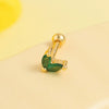 Stainless Steel Women's Geometric And Flower Patterned Electroplated Earrings For Cartilage Piercing