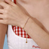 Stainless Steel Women's Geometric Fruit Pattern Simple Style Bracelet With Electroplating