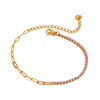 Stainless Steel Women's Geometric Fruit Pattern Simple Style Bracelet With Electroplating