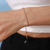 Stainless Steel Women's Geometric Fruit Pattern Simple Style Bracelet With Electroplating