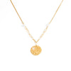 Stainless Steel Women's Geometric Pendant Necklace With Electroplating