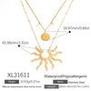 Stainless Steel Women's Geometric Pendant Necklace With Electroplating