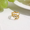 Stainless Steel Women's Geometric Ring Electroplated Minimalist Jewelry