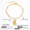 Stainless Steel Women's Geometric Starfish Pendant Anklet