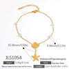 Stainless Steel Women's Geometric Starfish Pendant Anklet