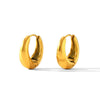Stainless Steel Women's Geometric U Shape Electroplated Earrings