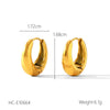 Stainless Steel Women's Geometric U Shape Electroplated Earrings