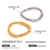 Stainless Steel Women's Ins Style Geometric Ring With Electroplating