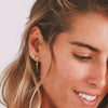 Stainless Steel Women's Light Luxury Highend Star Pattern Earrings With Electroplating