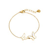 Stainless Steel Women's Light Luxury Jewelry Bracelets With Gold Shell Butterfly Electroplated