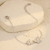 Stainless Steel Women's Light Luxury Jewelry Bracelets With Gold Shell Butterfly Electroplated