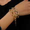 Stainless Steel Women's Light Luxury Niche Design Geometric Bracelet With Electroplating