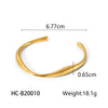 Stainless Steel Women's Minimalist Geometric Electroplated Bracelet