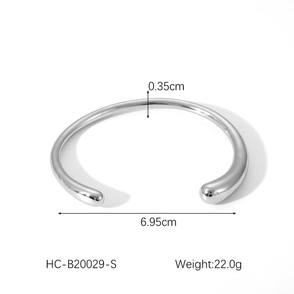 Stainless Steel Women's Minimalist Geometric Electroplated Bracelet