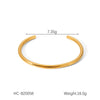 Stainless Steel Women's Minimalist Geometric Electroplated Bracelet