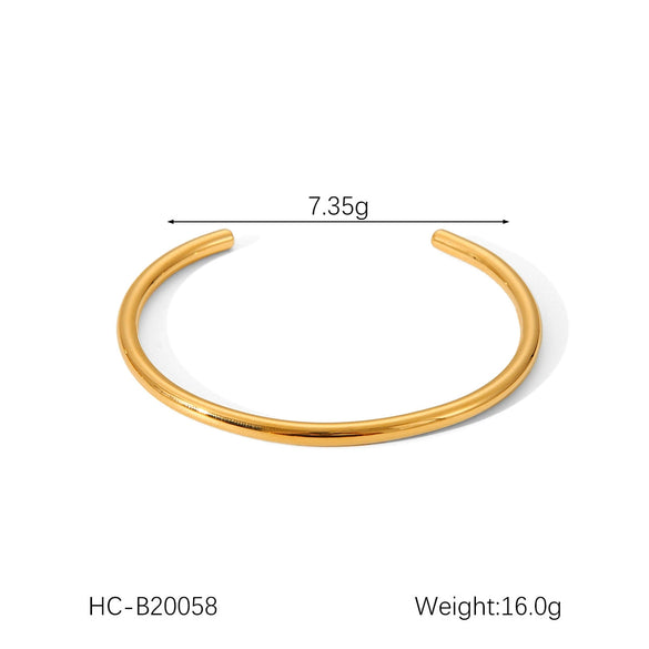 Stainless Steel Women's Minimalist Geometric Electroplated Bracelet