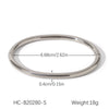 Stainless Steel Women's Minimalist Geometric Electroplated Bracelet