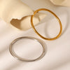 Stainless Steel Women's Minimalist Geometric Electroplated Bracelet