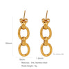 Stainless Steel Women's Natural Style Earrings With Bow And Geometric Pattern Electroplated