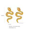 Stainless Steel Women's Natural Style Earrings With Bow And Geometric Pattern Electroplated