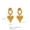Stainless Steel Women's Natural Style Earrings With Bow And Geometric Pattern Electroplated