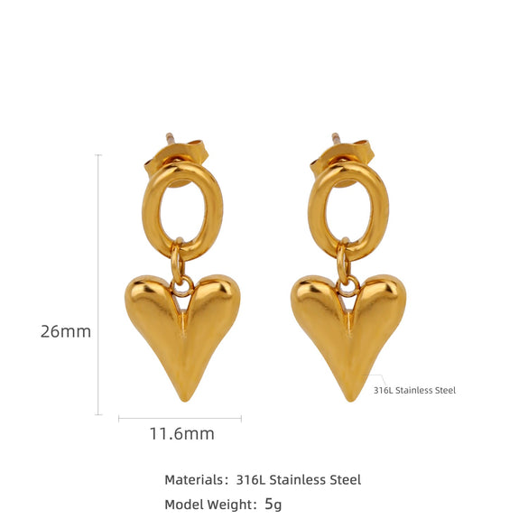 Stainless Steel Women's Natural Style Earrings With Bow And Geometric Pattern Electroplated
