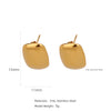 Stainless Steel Women's Natural Style Earrings With Bow And Geometric Pattern Electroplated