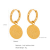 Stainless Steel Women's Natural Style Earrings With Bow And Geometric Pattern Electroplated