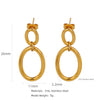 Stainless Steel Women's Natural Style Earrings With Bow And Geometric Pattern Electroplated
