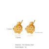 Stainless Steel Women's Natural Style Earrings With Bow And Geometric Pattern Electroplated