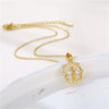 Stainless Steel Women's Necklace With Microinlay Bees And Electroplating Treatment