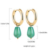 Stainless Steel Women's Retro Detachable Water Drop Earrings With Electroplating Treatment