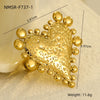 Stainless Steel Women's Ring Retro Classic Irregular Love Hammer Pattern Electroplating