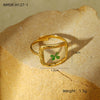 Stainless Steel Women's Ring With Flower Pattern And Electroplating Light Luxury Style