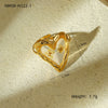 Stainless Steel Women's Ring With Flower Pattern And Electroplating Light Luxury Style