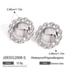 Stainless Steel Women's Simple Geometric Electroplated Sunflower Earrings