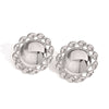 Stainless Steel Women's Simple Geometric Electroplated Sunflower Earrings