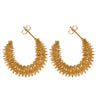 Stainless Steel Women's Spring Cshaped Bamboo Twist Water Drop Asymmetry Pendant Earrings Jewelry Accessories Electroplated