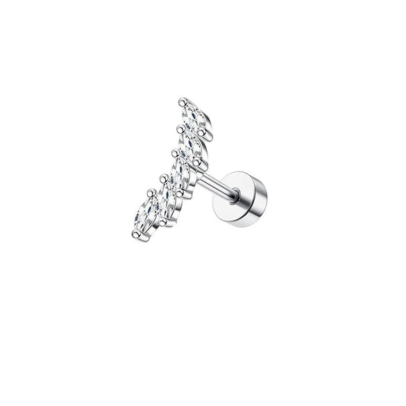 Stainless Steel Women's Star Shape Earrings With 14K Real Gold Plating