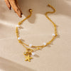 Stainless Steel Women's Starfish Star Pendant Doublelayered Anklet Foot Jewelry