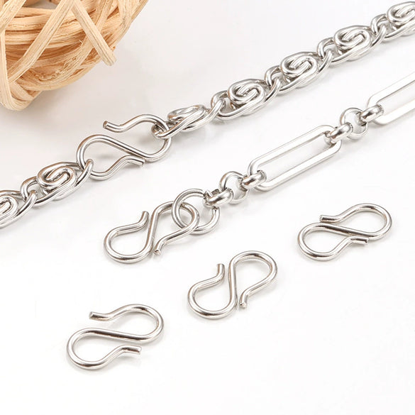 Stainless Steel 8Word Buckle Jewelry Accessories Electroplated Punk Style For Diy