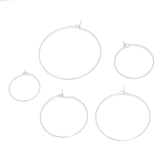 Stainless Steel 9 Word Circle Geometric Electroplated Women's Earrings Accessories
