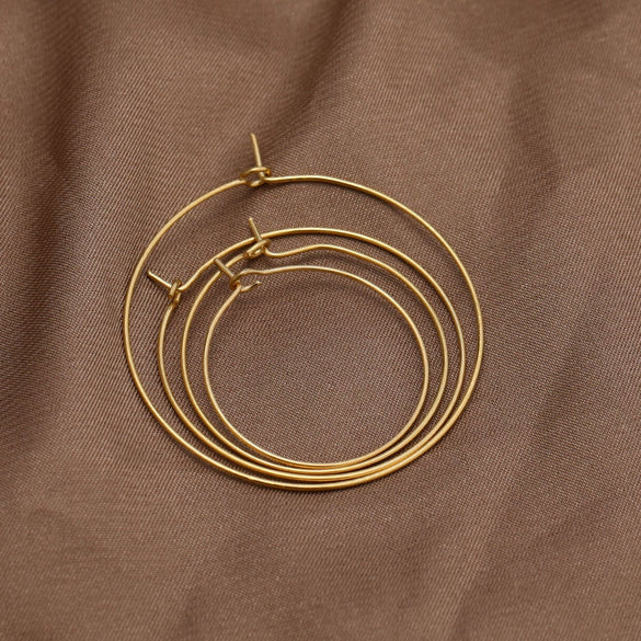 Stainless Steel 9 Word Circle Geometric Electroplated Women's Earrings Accessories