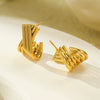 Stainless Steel Xshaped Vintage Earrings With Electroplating Treatment For Women