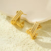 Stainless Steel Xshaped Vintage Earrings With Electroplating Treatment For Women