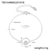 Stainless Steel Zircon Double Round Set Jewelry With Electroplating For Women Minimalist Style