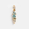 Stainless Steel Zircon Necklace Pendant Furnace Vacuum Plated 18K Gold Birthstone Valentine's Day Style