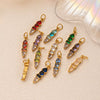 Stainless Steel Zircon Necklace Pendant With Vacuum Electroplated 18K Gold For December Birthstone Or Valentine's Day